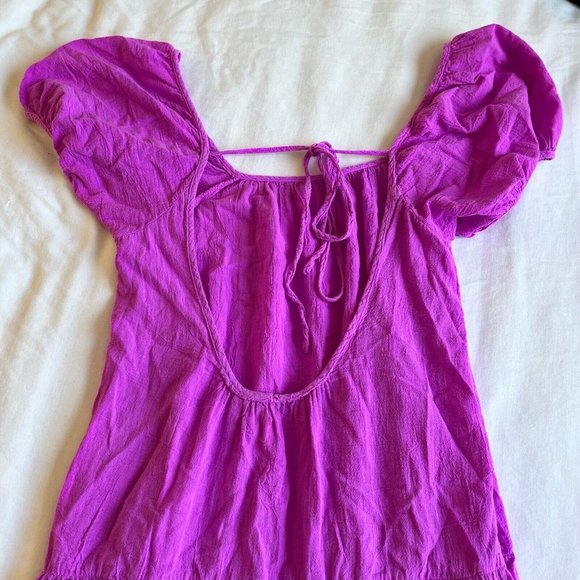 Honorine Womens Dress Purple Elodie Tiered Maxi Square Neckline Size S Small - Picture 5 of 5